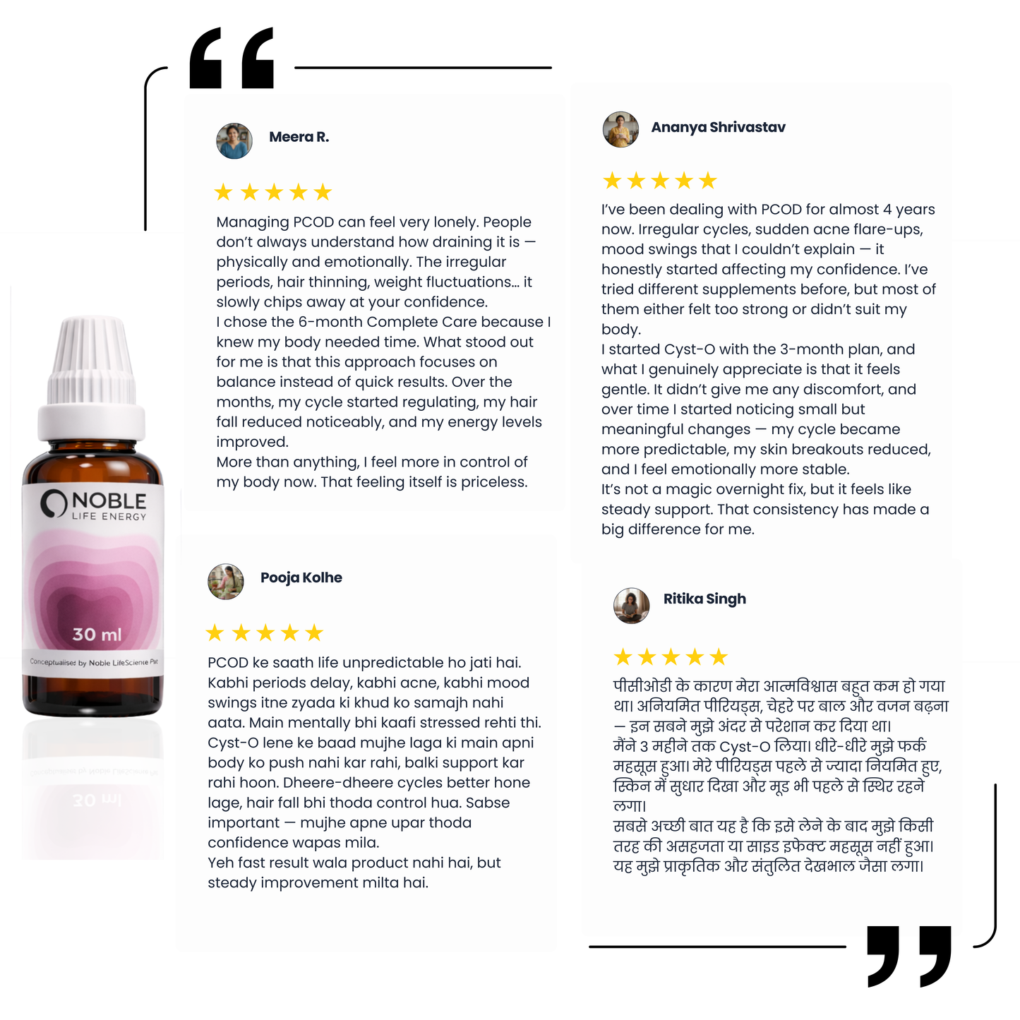 Cyst-O PCOS PCOD homeopathic drops Noble Life Energy