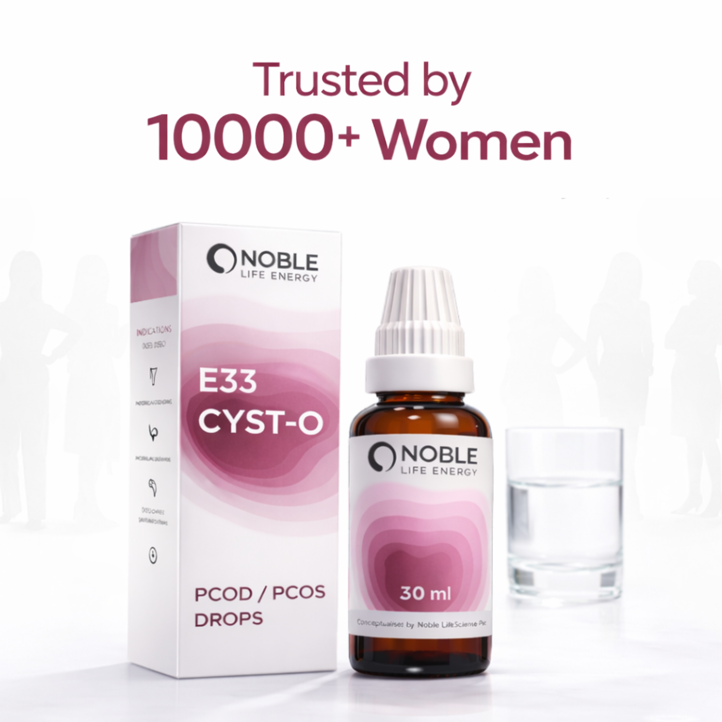 Cyst-O PCOS PCOD homeopathic drops Noble Life Energy
