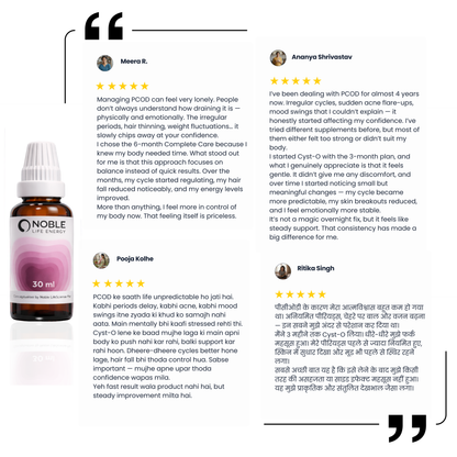 Cyst-O PCOS PCOD homeopathic drops Noble Life Energy