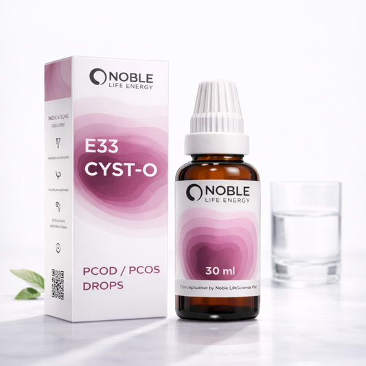 Cyst-O PCOS PCOD homeopathic drops Noble Life Energy