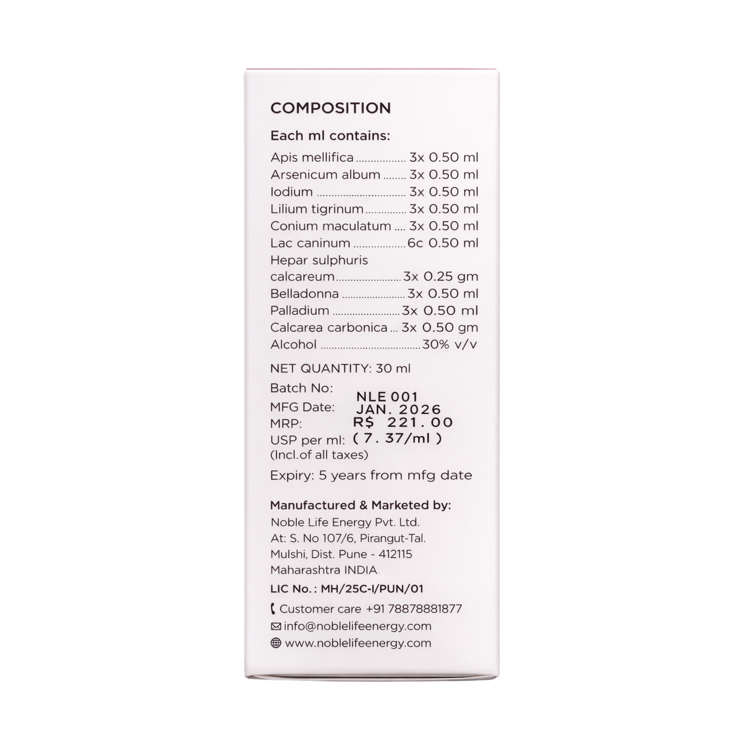 Cyst-O PCOS PCOD homeopathic drops Noble Life Energy