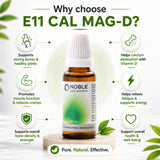 Calcium, Magnesium & Vitamin D Drops |  E11 Cal Mag-D | Noble Life Energy